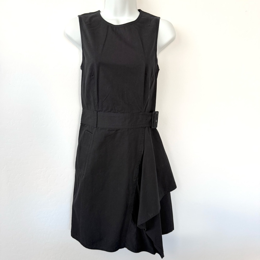 3.1 Phillip Lim Black Asymmetrical Dress Utility Belted 0